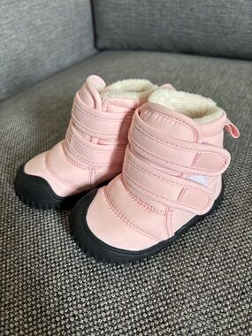 Toddler Girls Pink Snow Boots Fleece Lined EU 21 / US 5 Toddler